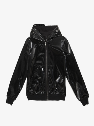 ジャケット・アウター Rick Owens Gimp Leather Jacket AW22 Rick Owens 'Gimp' Mask Black Leather Full-zip Jacket