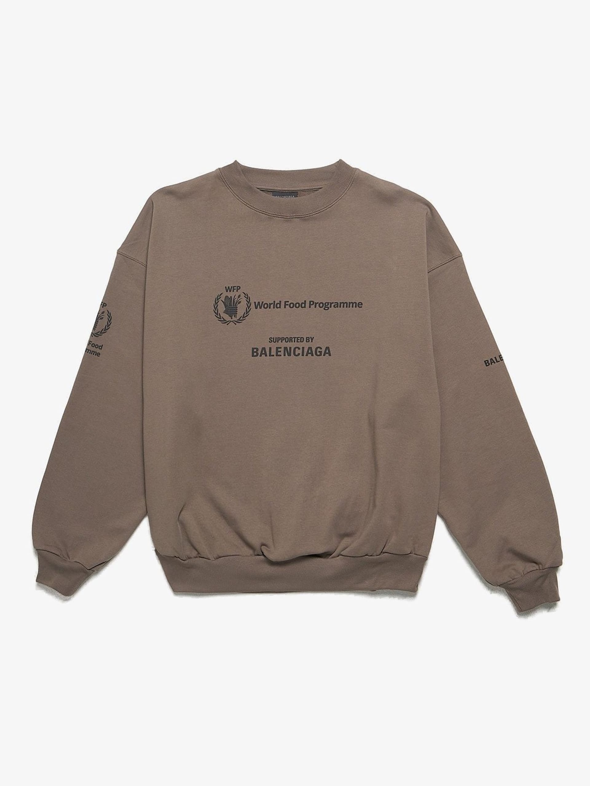 Balenciaga Brown WFP Printed Cotton Sweatshirt