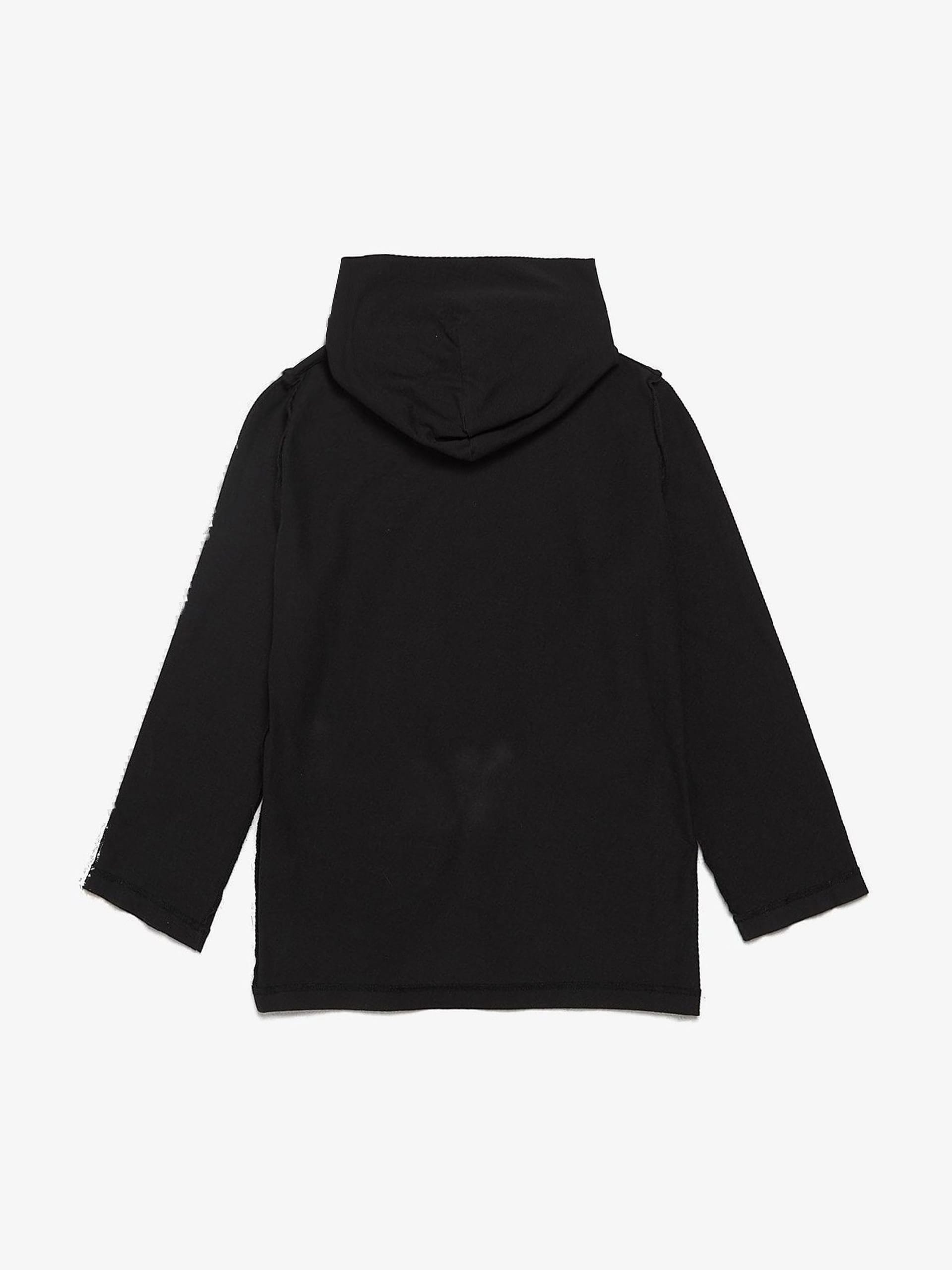 Thin black hoodie sale