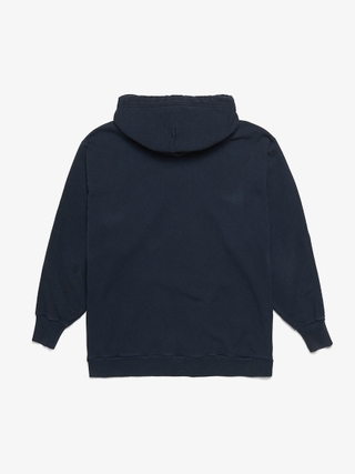 Wtaps Navy Logo Printed Cotton Blend Hoodie