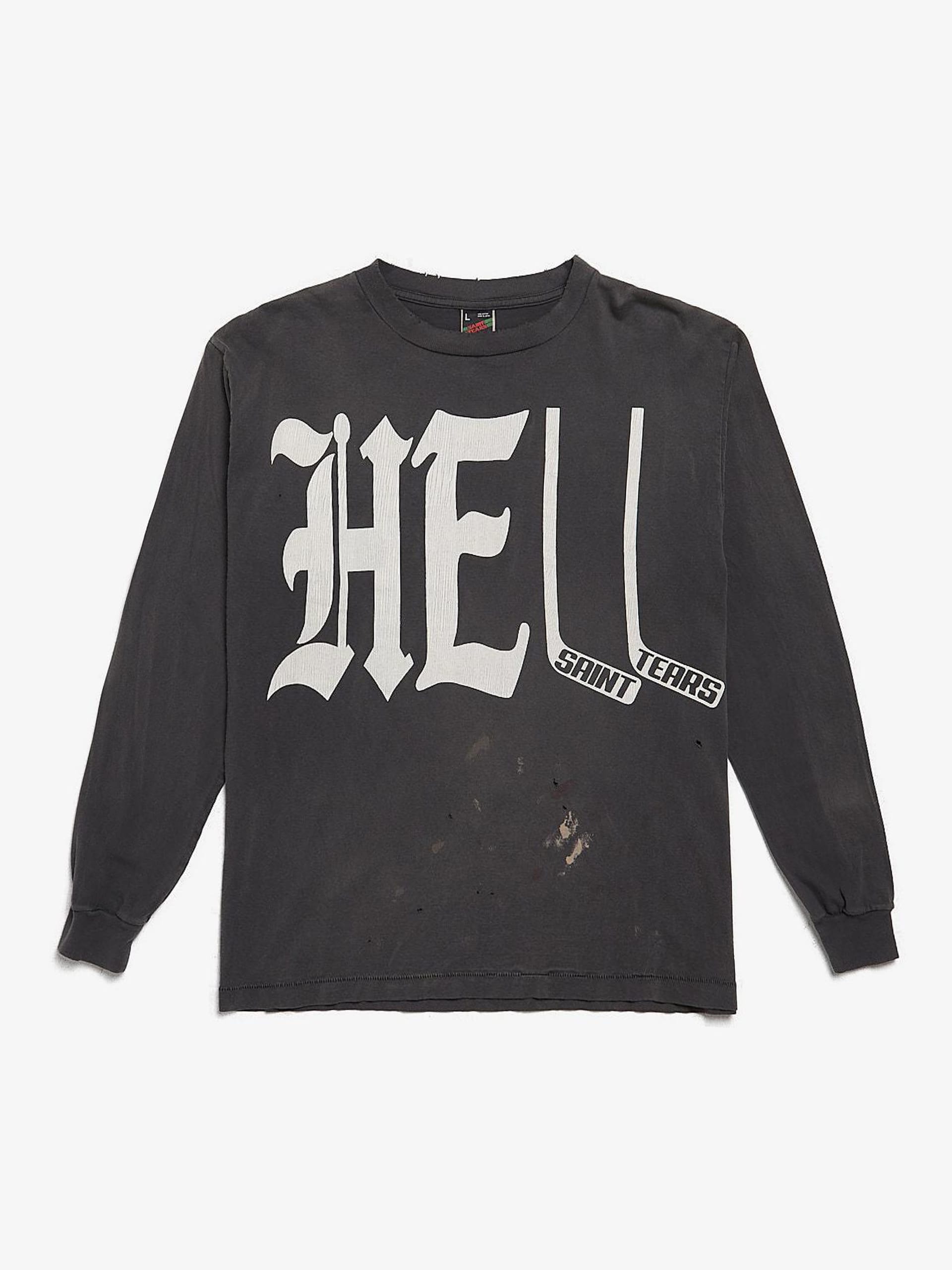 Saint Michael Faded Gray Hell Printed Saint Tears Cotton