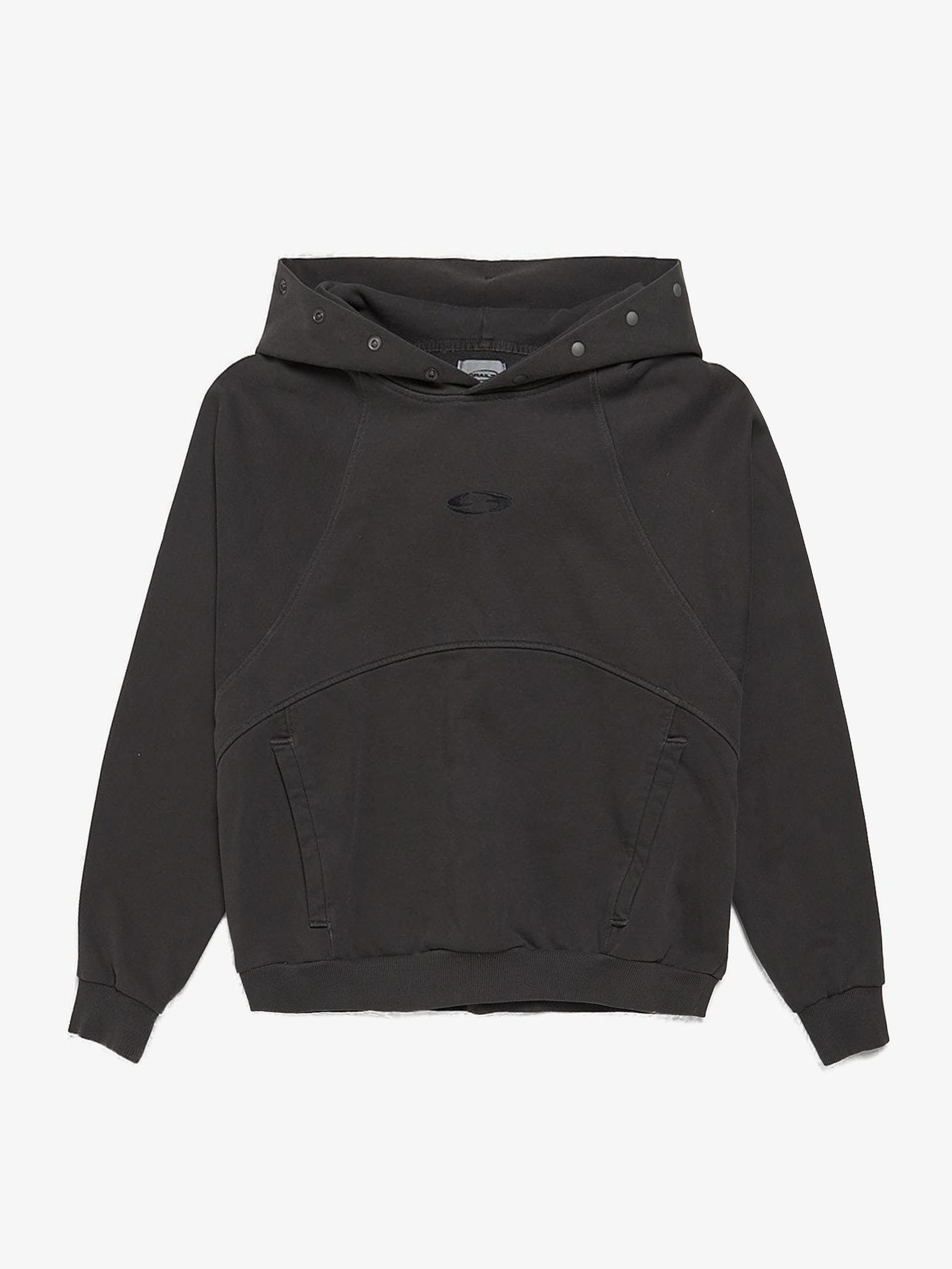 Black embroidered hoodie sale