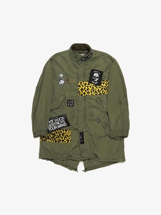 1017 ALYX 9SM Camo Printed Hooded Fleece Polyester Zipped Jacket