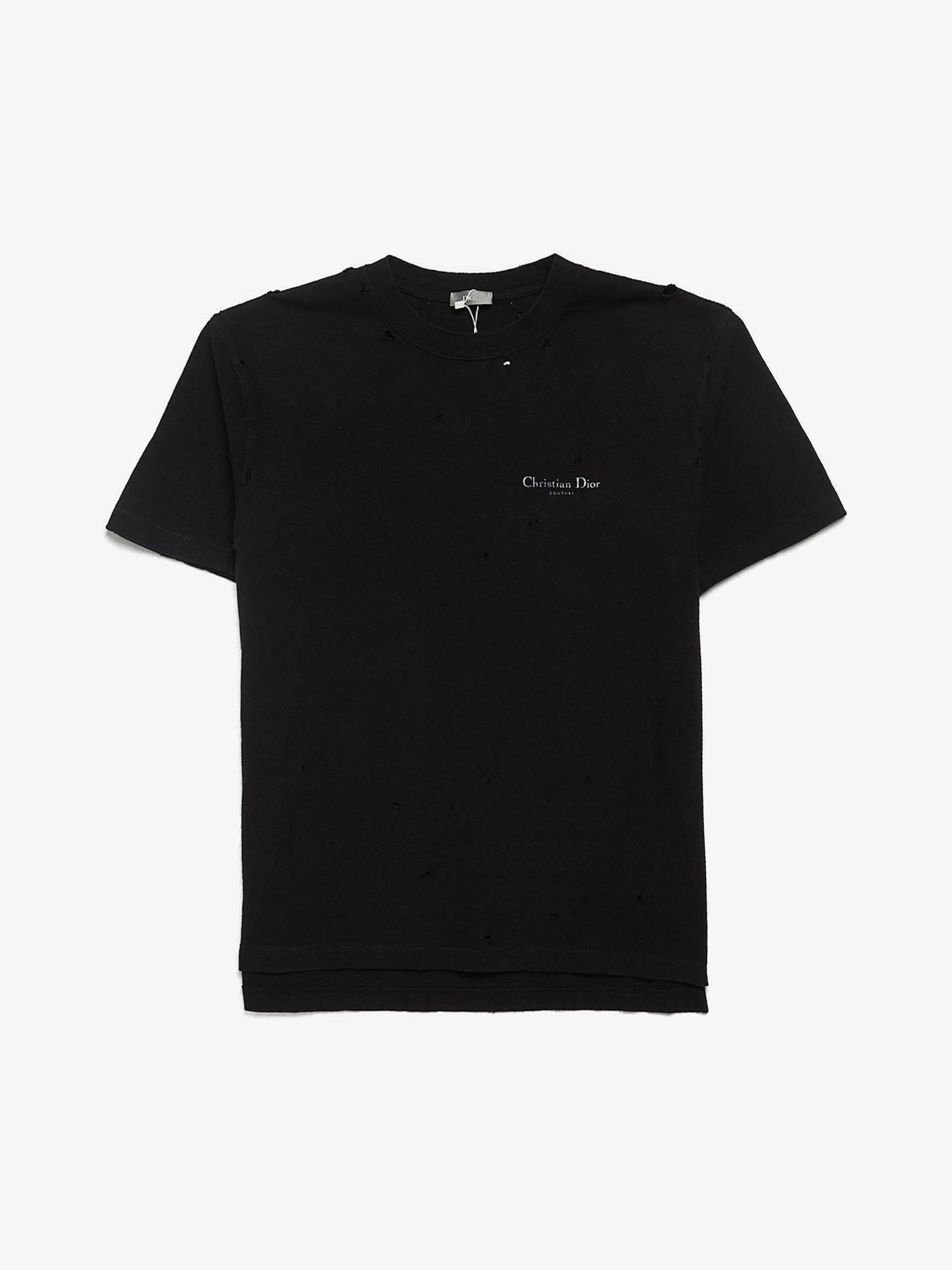 Dior Black Little Logo Embroidered Oversized T Shirt