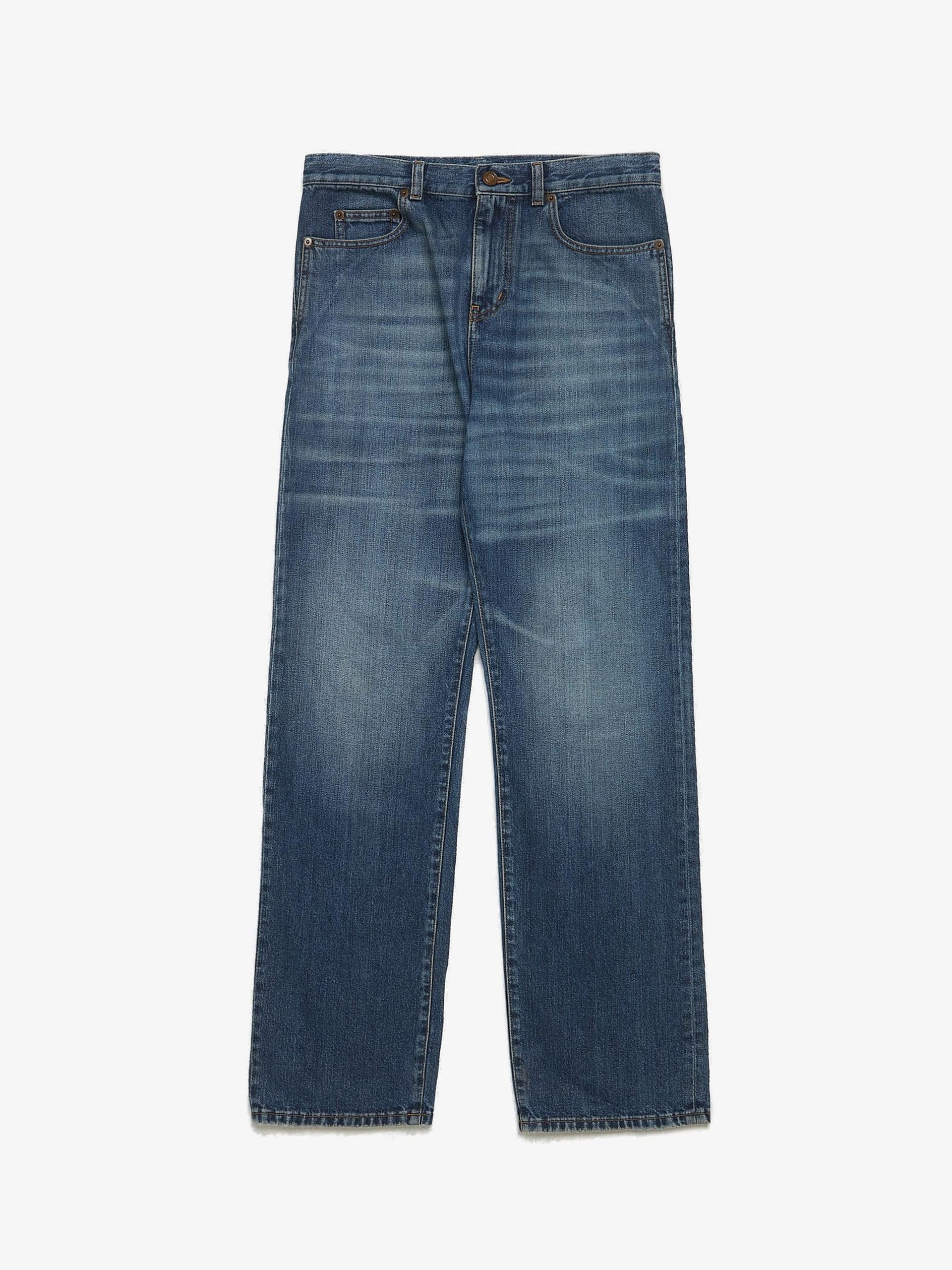 Y*様 saint laurent paris washed denim エディ Saint Laurent Paris Indigo Washed Denim Distressed Slim Fit