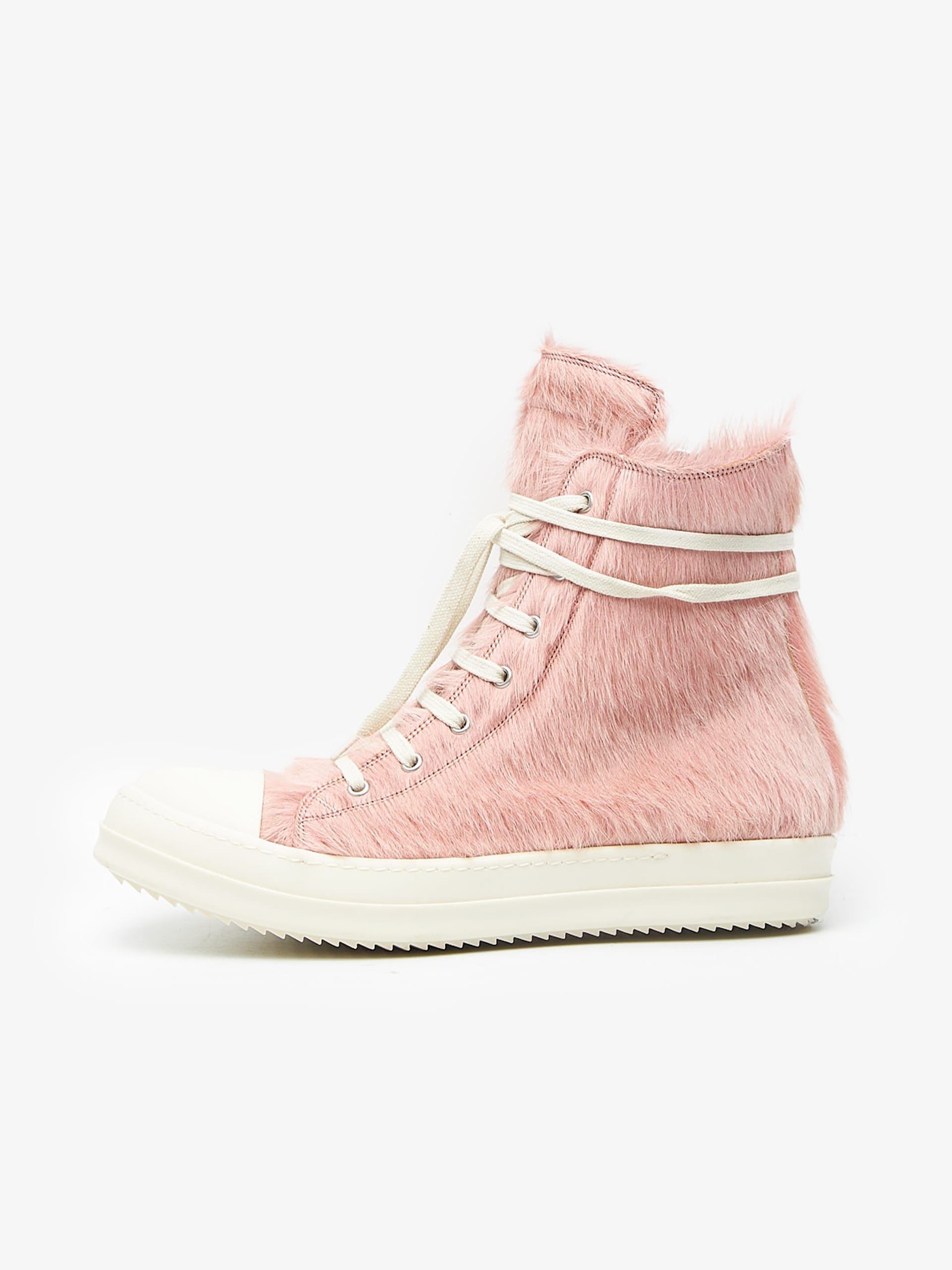 RICK OWENS - 【25SS】カーフレザー ハイカット スニーカー / SNEAKERS / ブラック × ホワイト | STORY