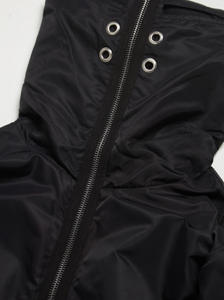 Rick Owens Drkshdw Black Nylon Gimp ZIp Jacket