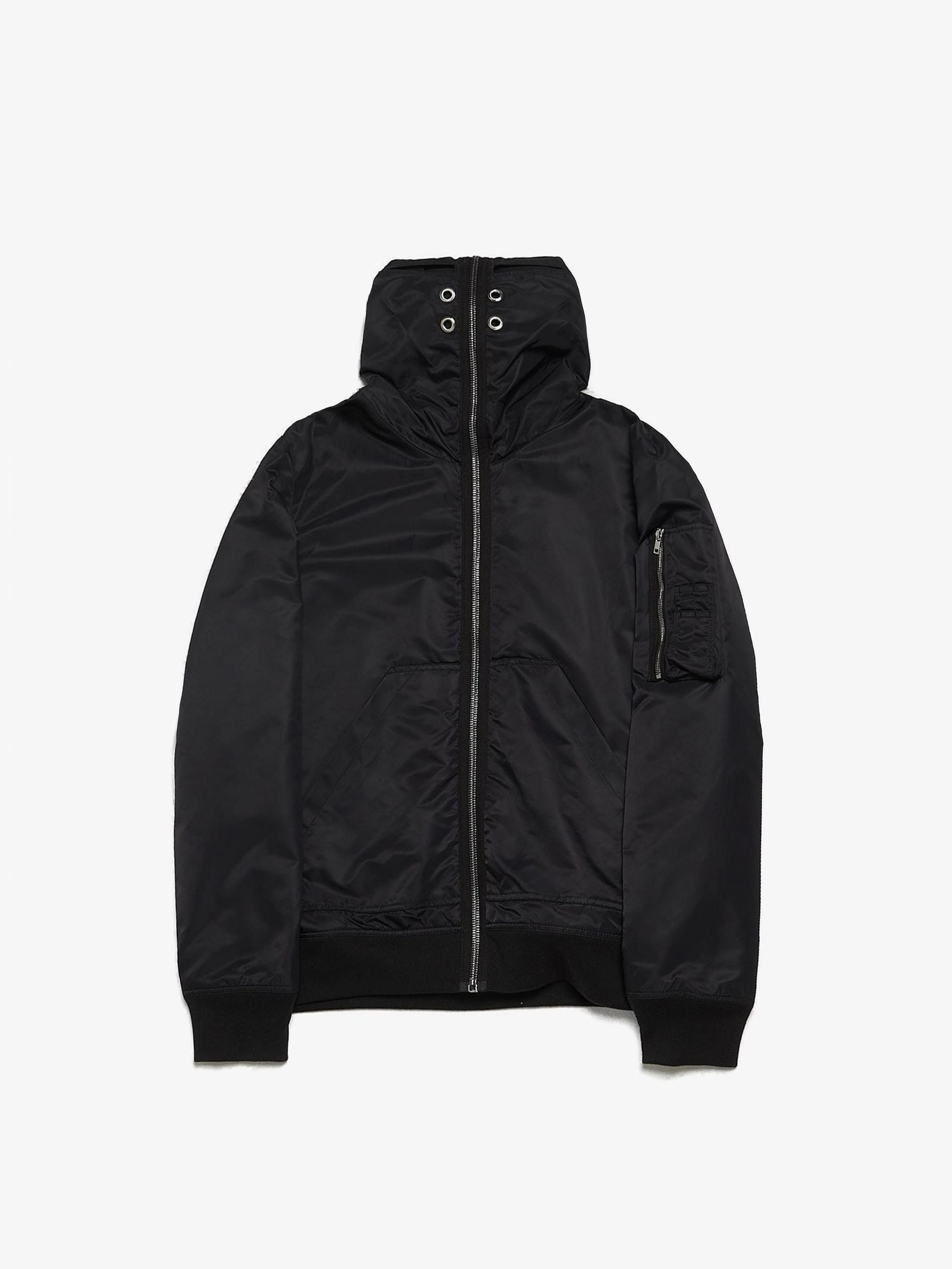 Rick Owens Drkshdw Black Nylon Gimp ZIp Jacket