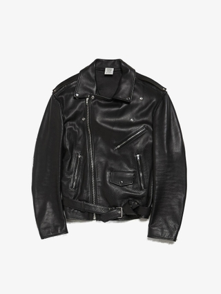 No Faith Studios Black Heavy Flight Shearling Fur Detailed Sheepskin