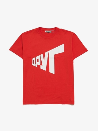Gosha Rubchinskiy Red Drug Printed Cotton T Shirt