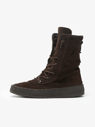 Yeezy Season Season 4 Brown Oil Thick Suede Crepe Boots