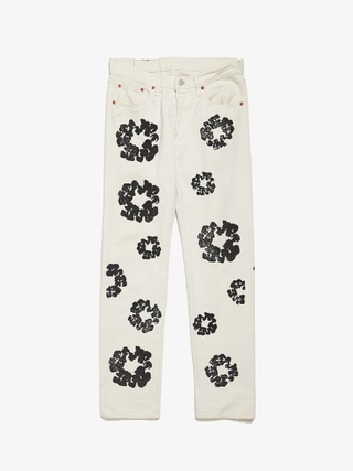 Denim Tears Milk Floral Printed Cotton Jeans