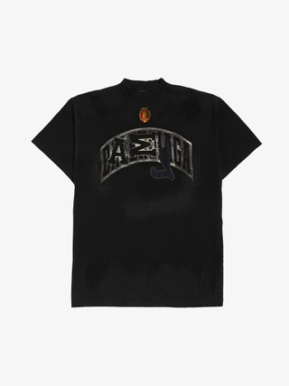 スウェット・トレーナー BALENCIAGA Cotton logoed sweatshirt FADED BLACK Balenciaga Black Washed Skater Logo Printed Cotton T-shirt