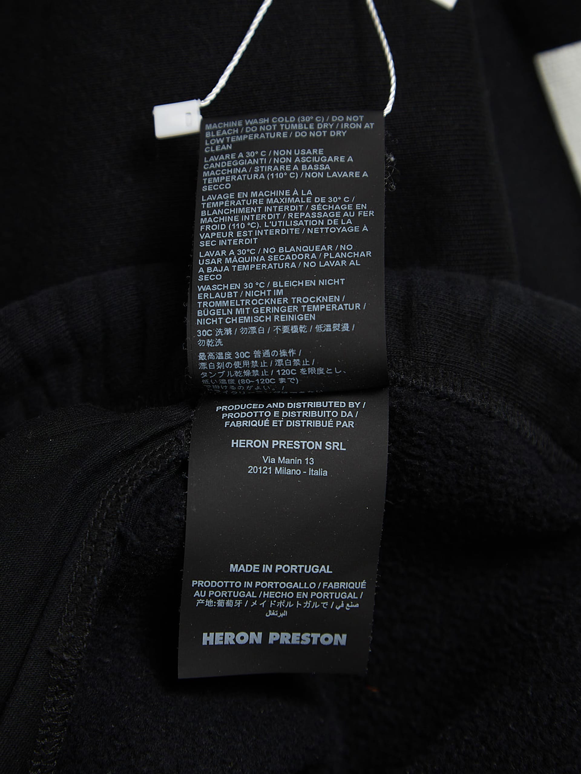 【Heron Preston】コットン HPNY ロゴプリント トラックパンツ Heron Preston logo-patch straight-leg Track Pants | Black