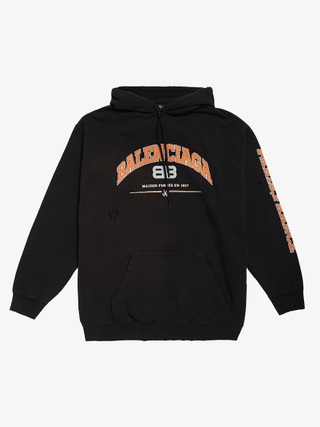 【BALENCIAGA】コットンフーディーDust/Black BALENCIAGA】コットンフーディーDust/Black (BALENCIAGA