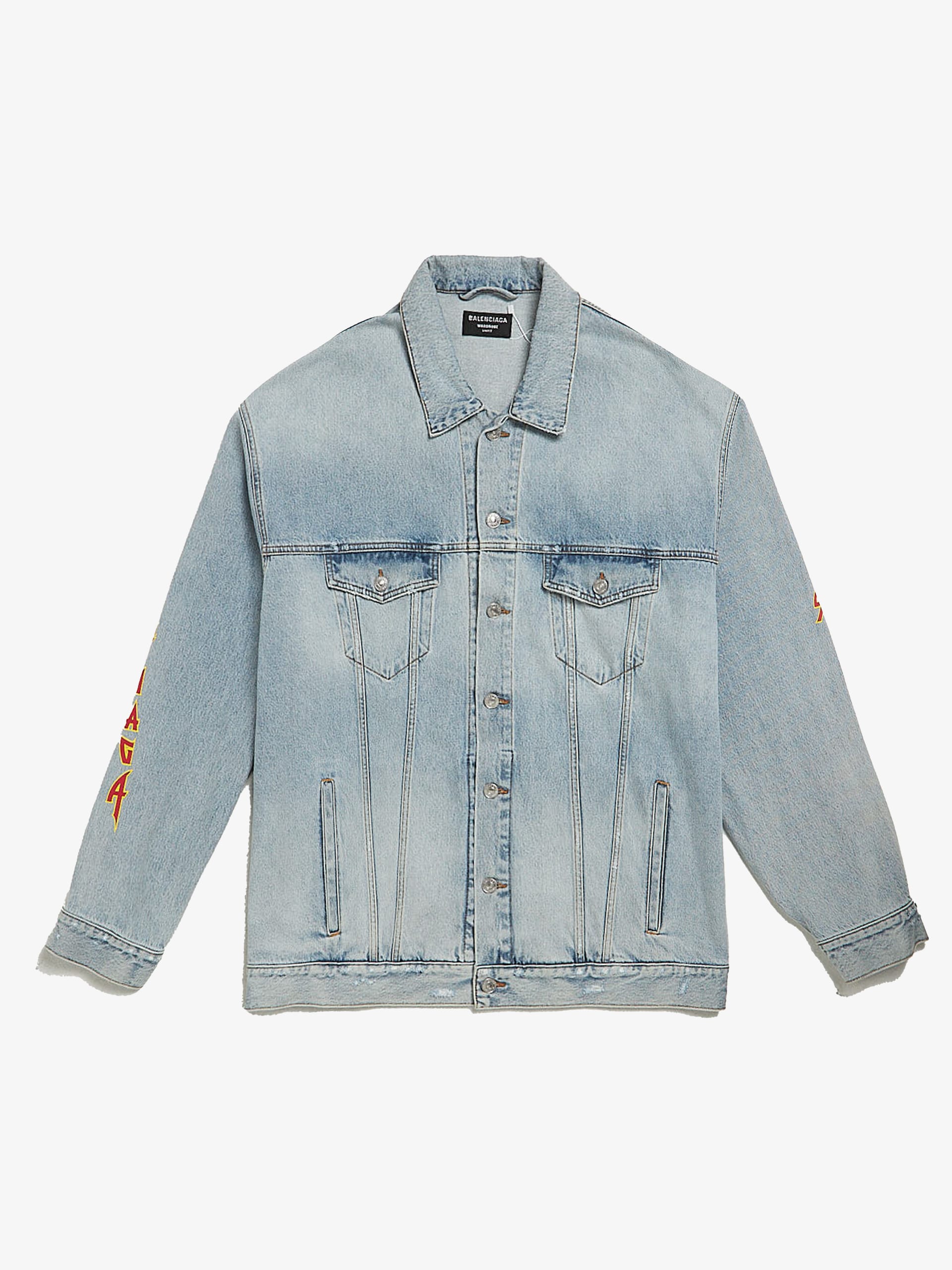 Denim jacket printed best sale