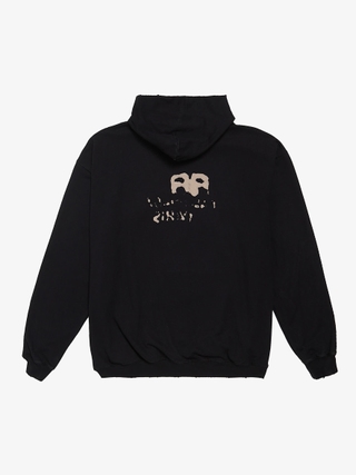 Balenciaga Black Hand-Drawn BB Icon Cotton Hoodie