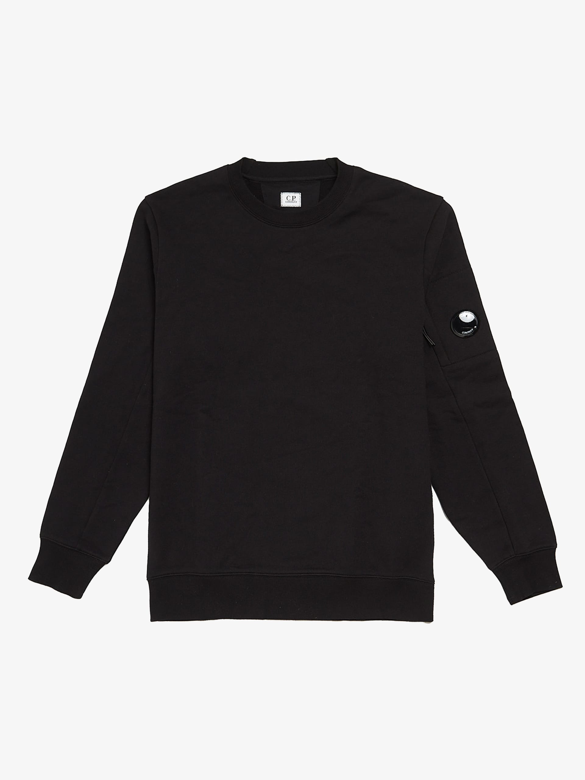 C.P. Company Black Cotton Sweatshirt With Pocket