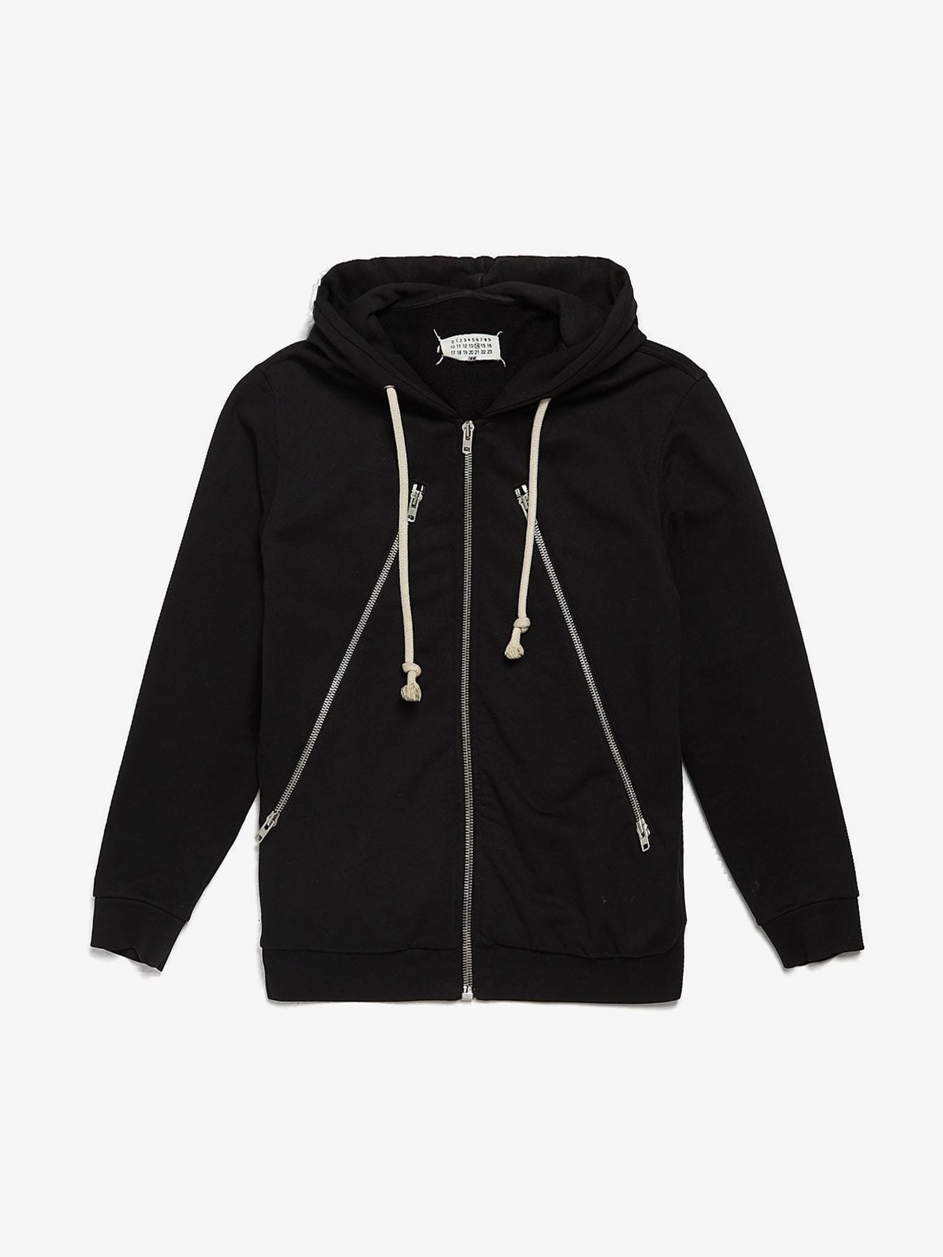 Maison Margiela Black Multi ZIpped Hoodie