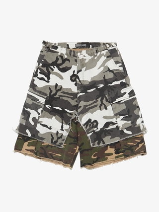 パンツ project gr LAYERED CARGO SHORTS CAMO PROJECT G/R - Layered Skirt Cargo Shorts | HBX - Globally
