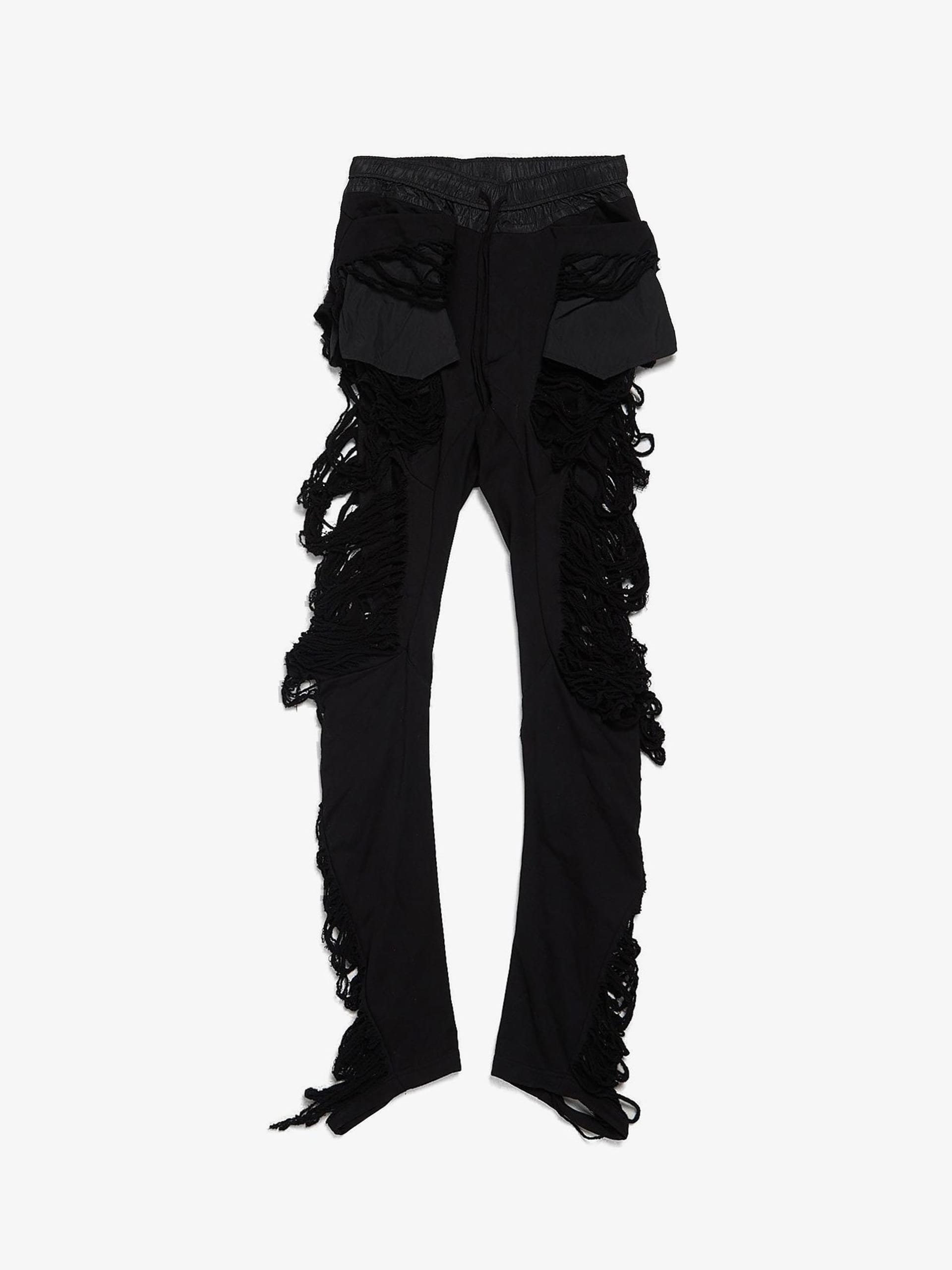 Black ripped sweatpants online