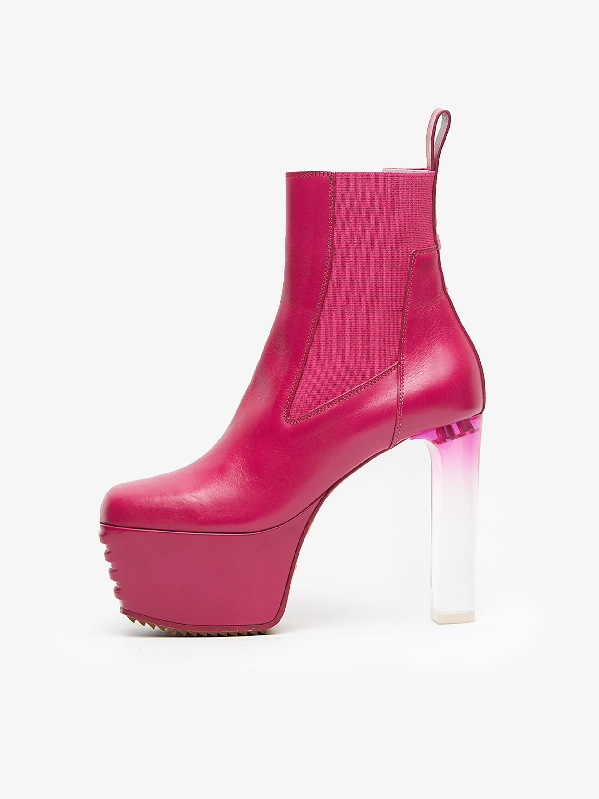 Rick Owens Pink Leather Kiss Heels
