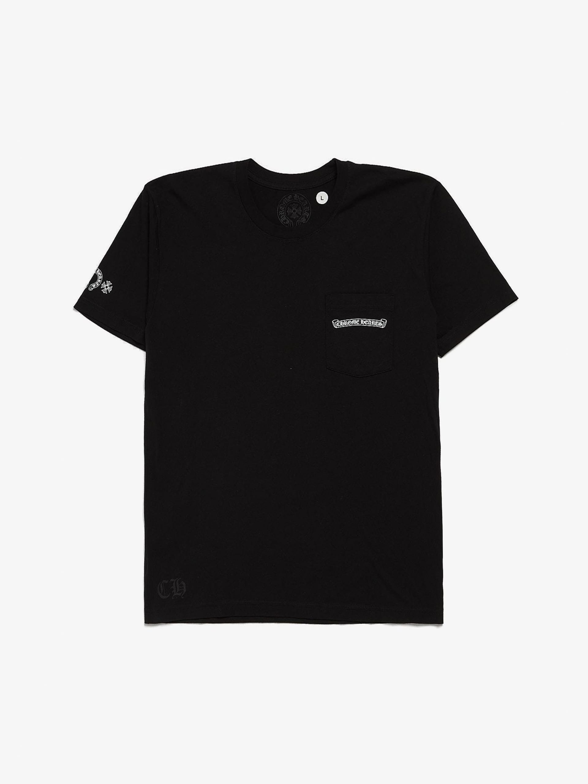 CHROME HEARTS　Tシャツ Chrome Hearts Black Classic Logo Pink Printed Cotton T-Shirt