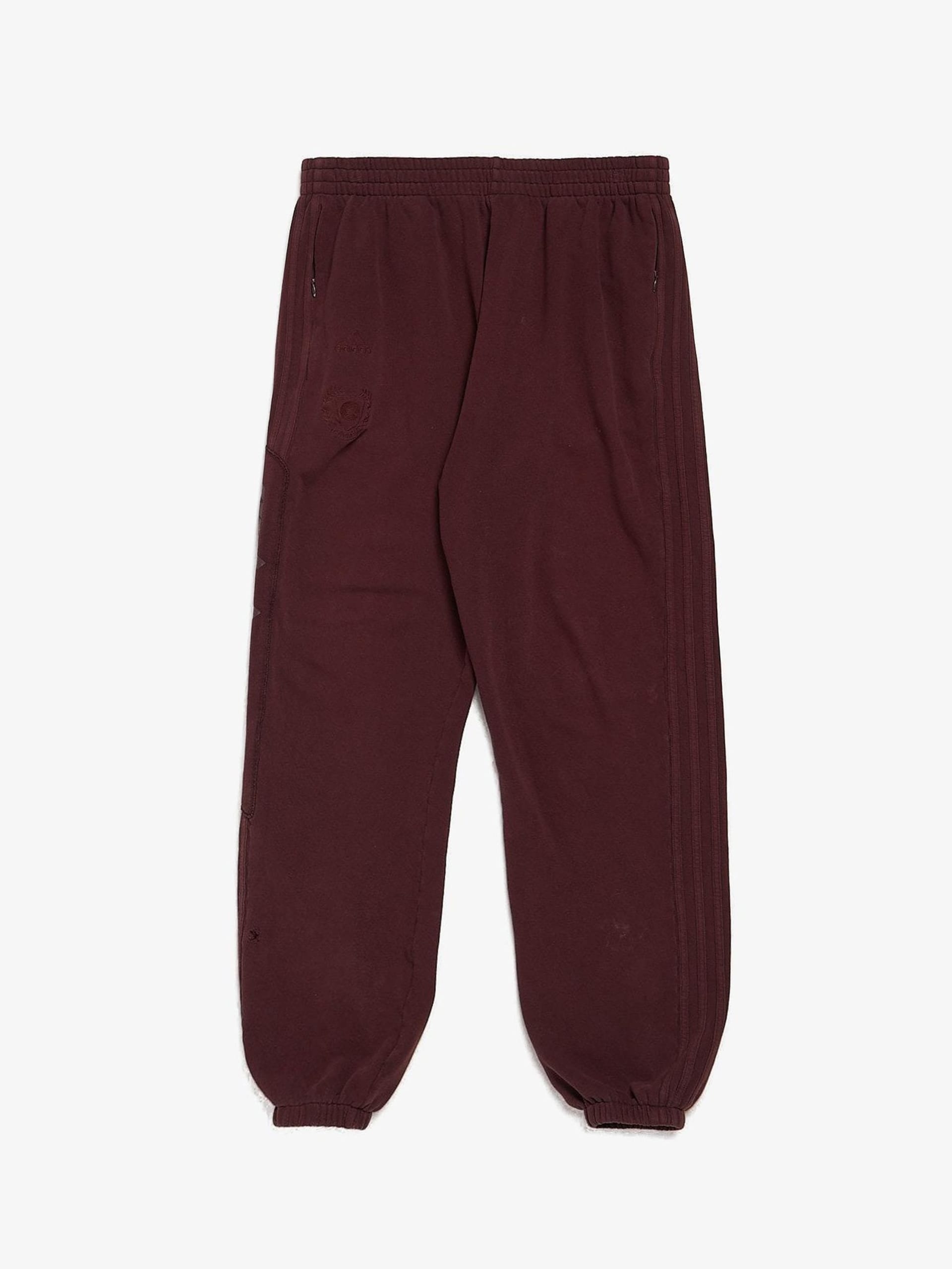 Yeezy Season Burgundy Cotton Striped Sweatpants