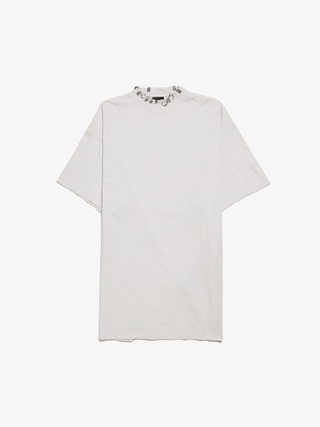 Balenciaga White Cotton Pierced Distressed T-shirt
