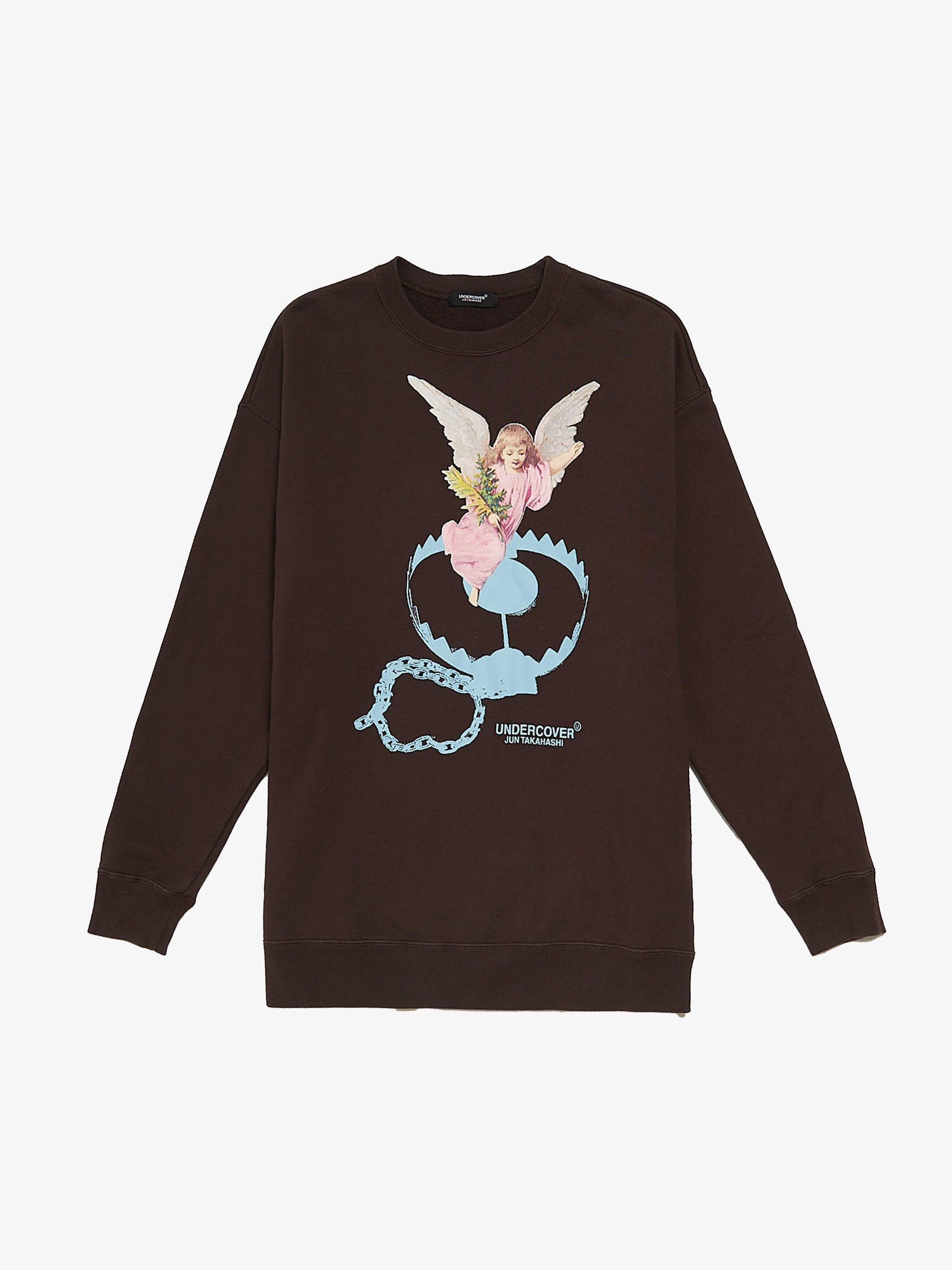 Undercover Brown Angel Printed Cotton Sweatshirt