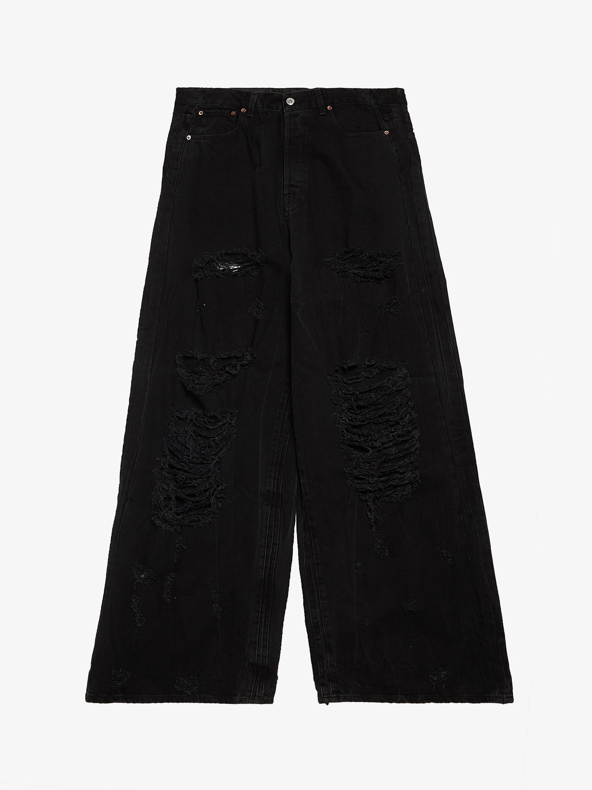 パンツ vetements reworked jeans BLACK Vetements X Levis Reworked Zip Jeans in Black | Lyst