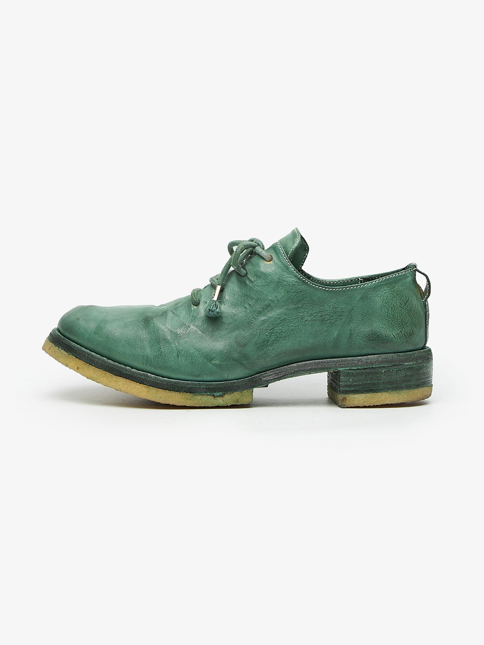 Carol Christian Poell Green Extra Sole Leather Derby Shoes