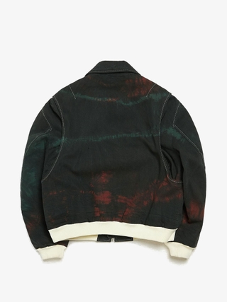 Gosha Rubchinskiy Green Red Zipped Cotton Bomber