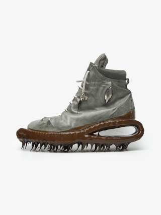 Carol Christian Poell Gray Black Object Dyed Lined Rubber Drip