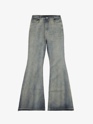 新品 RICK OWENS DRKSHDW BOOTCUT SKY 28 Rick Owens Drkshdw Blue Sky Denim Bolan Bootcut Cotton Jeans