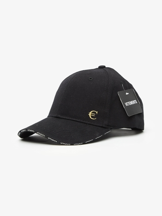 Vetements Black П*здец Embroidered Cotton Cap