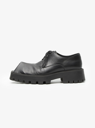 Balenciaga Black Leahter Rhino Leather Derby Shoes