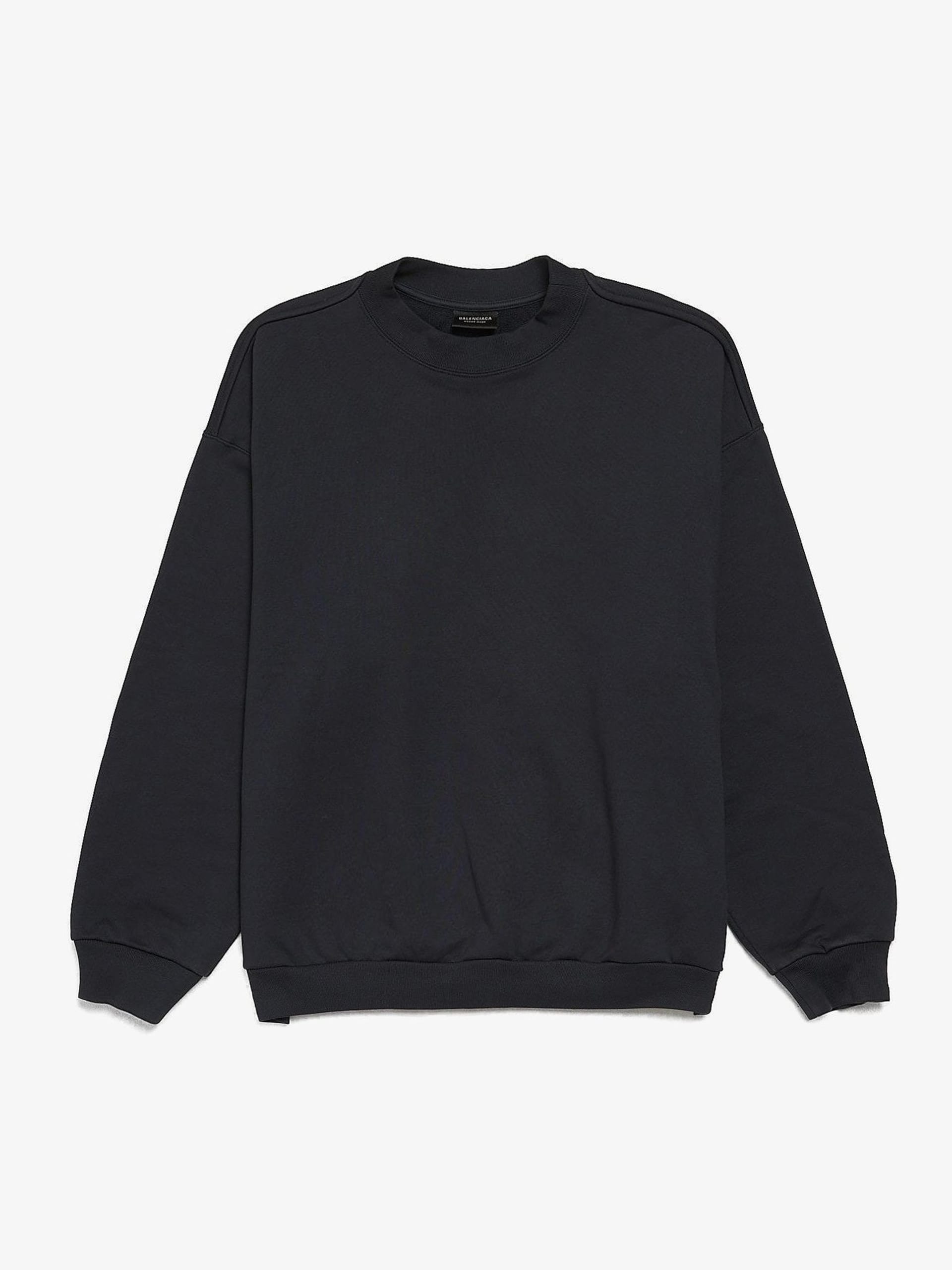 Balenciaga Garderobe Black Boxy Cotton Sweatshirt