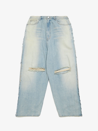 平野紫耀着用PROJECT GR two faced denim pants