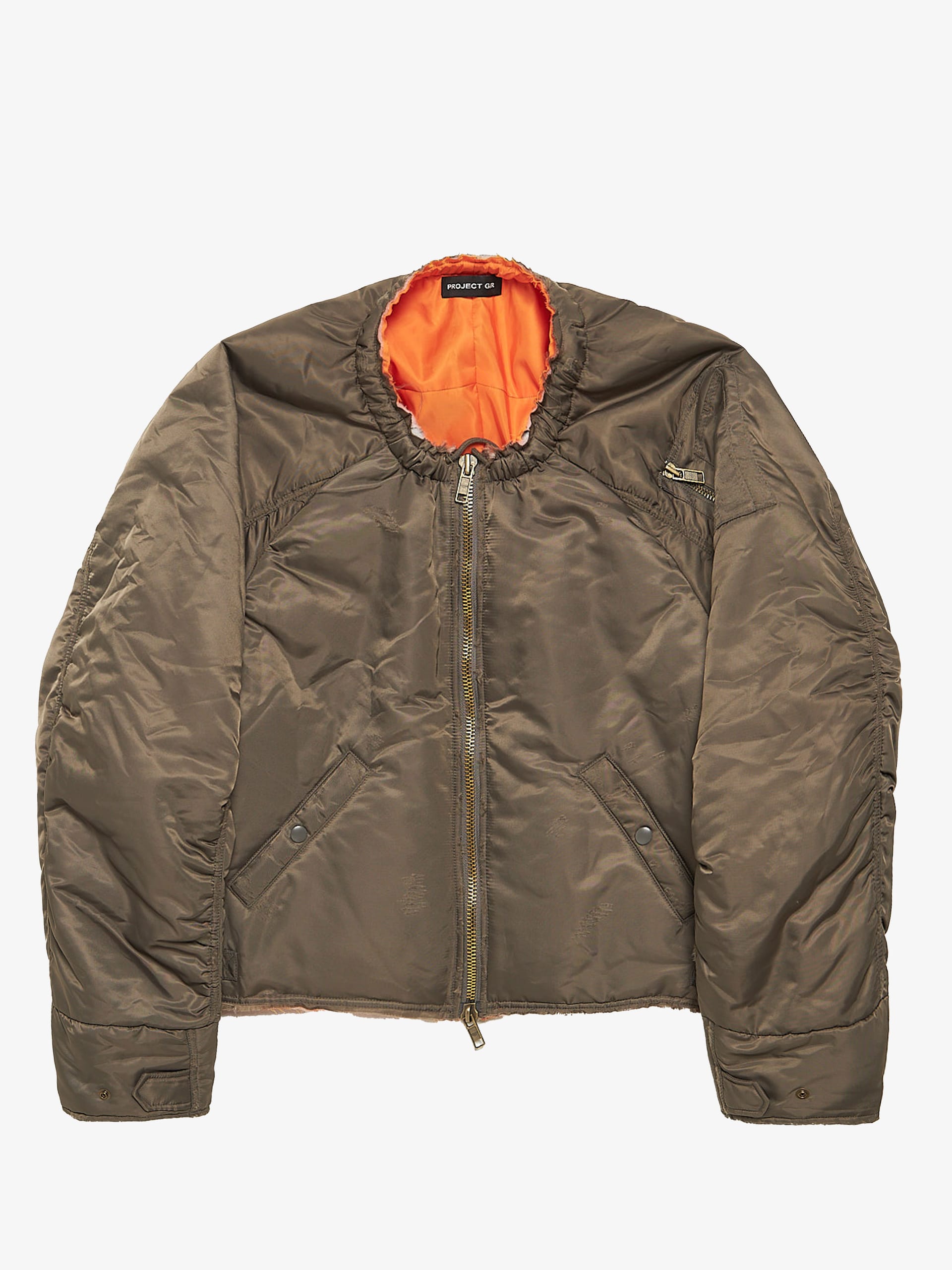 ★【Project G/R x Mastermind】Reconstructed Bomber Jacket★ Project GR Reconsgtructed Bomber Jacket - Khaki