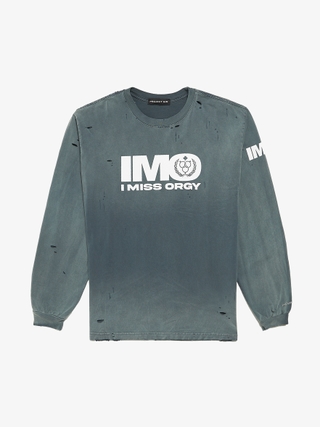 【PROJECT G/R】 IMO WASHED LONG SLEEVE - BLUE GREEN Project GR IMO Washed Longsleeve - Blue Green