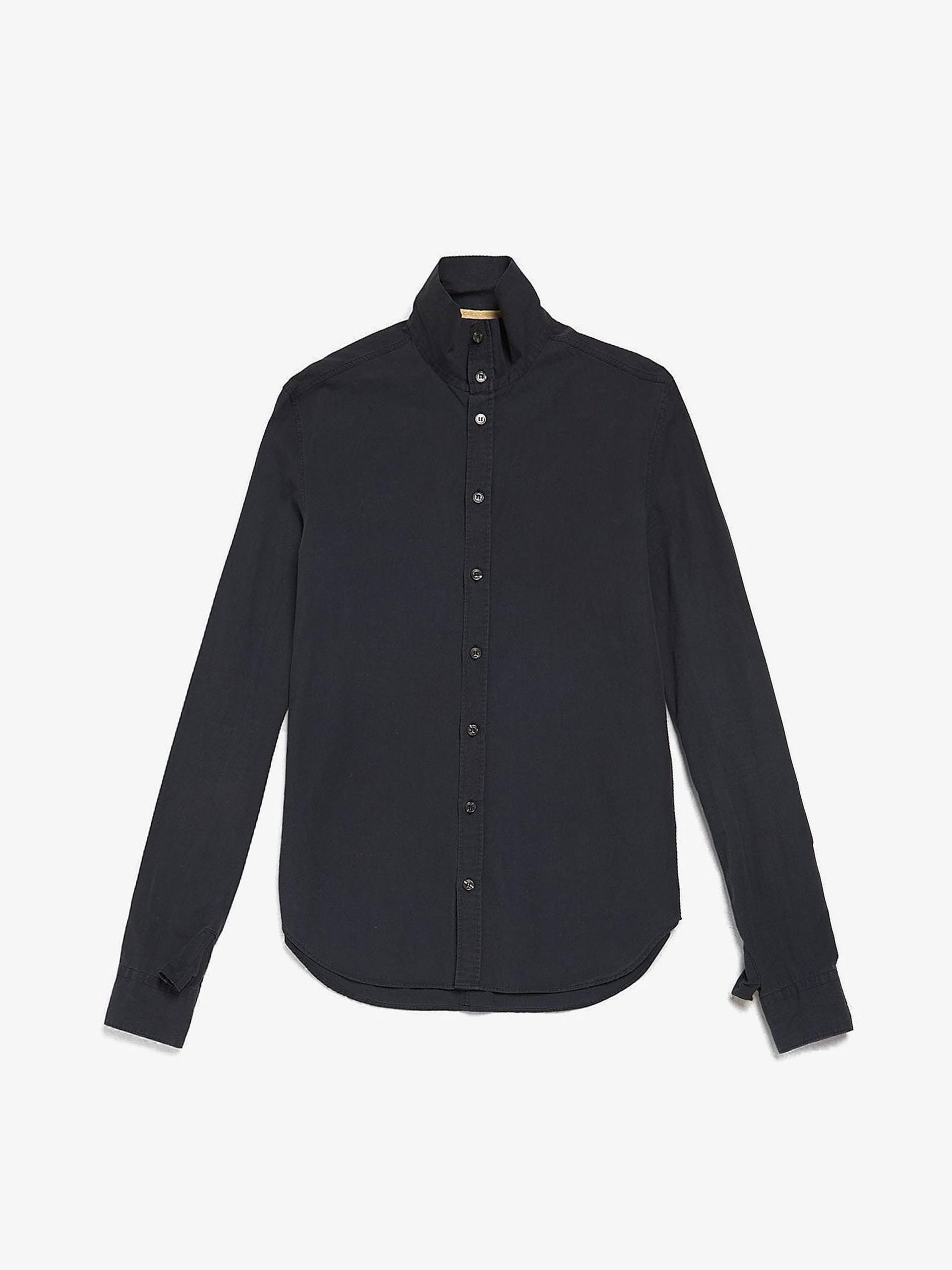 Carol Christian Poell Black Fully Buttoned Glove Cotton Shirt