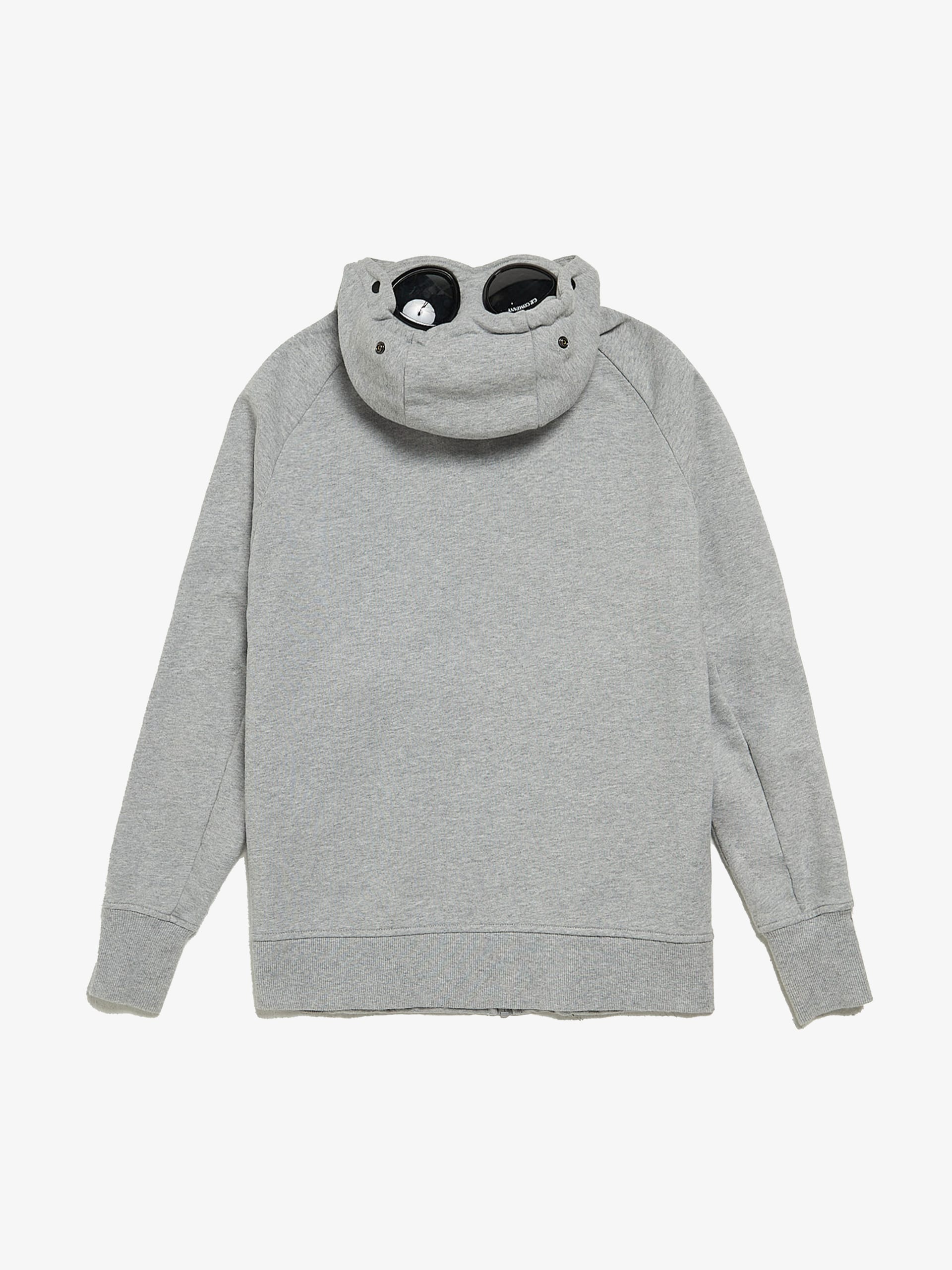 C.P. Company Gray Lens On Hood Detailed Cotton Zipped Hoodie