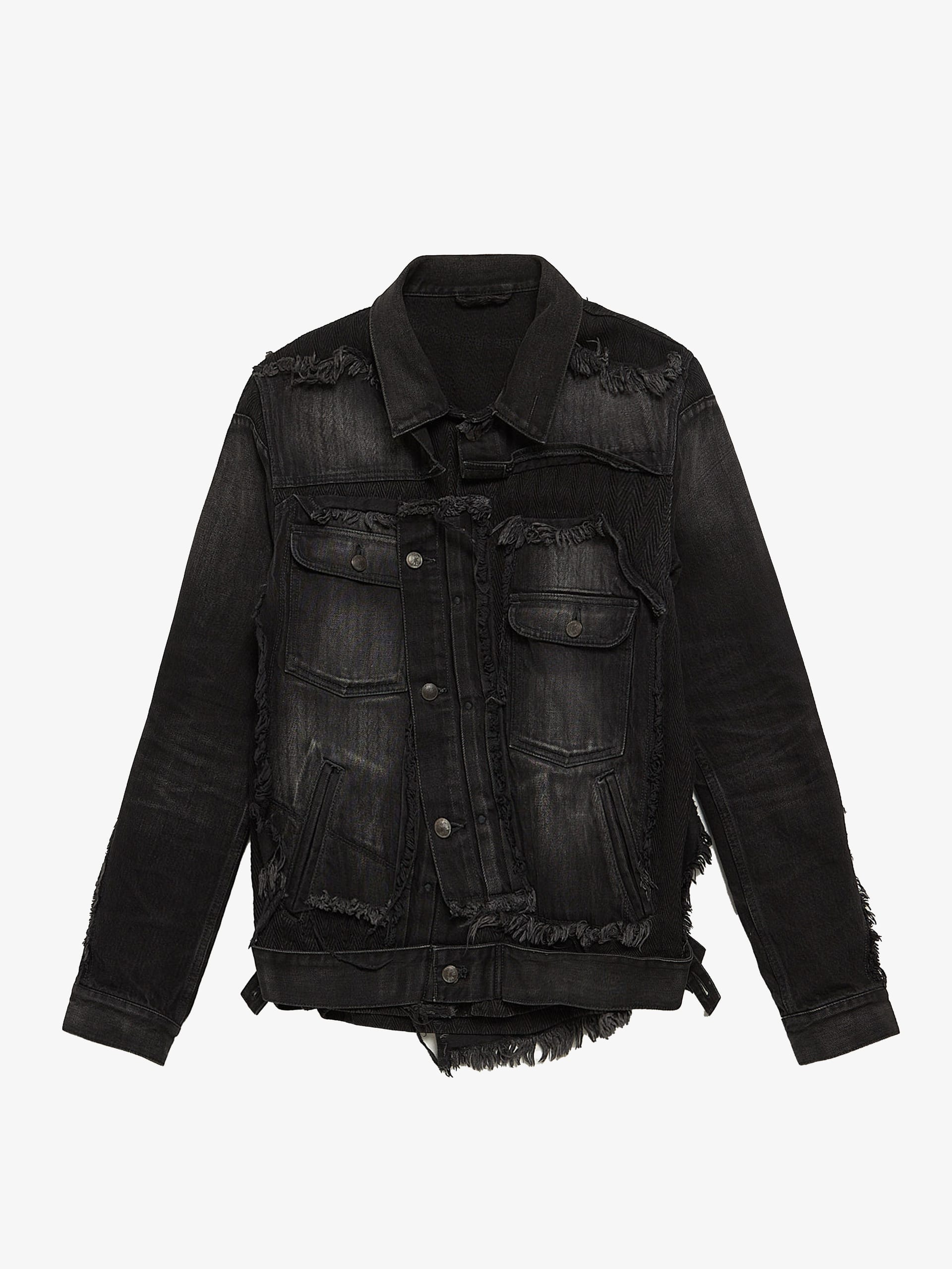 PROJECT G/R】 RECONSTRUCTED HYBRID TRACK JACKET / BLK