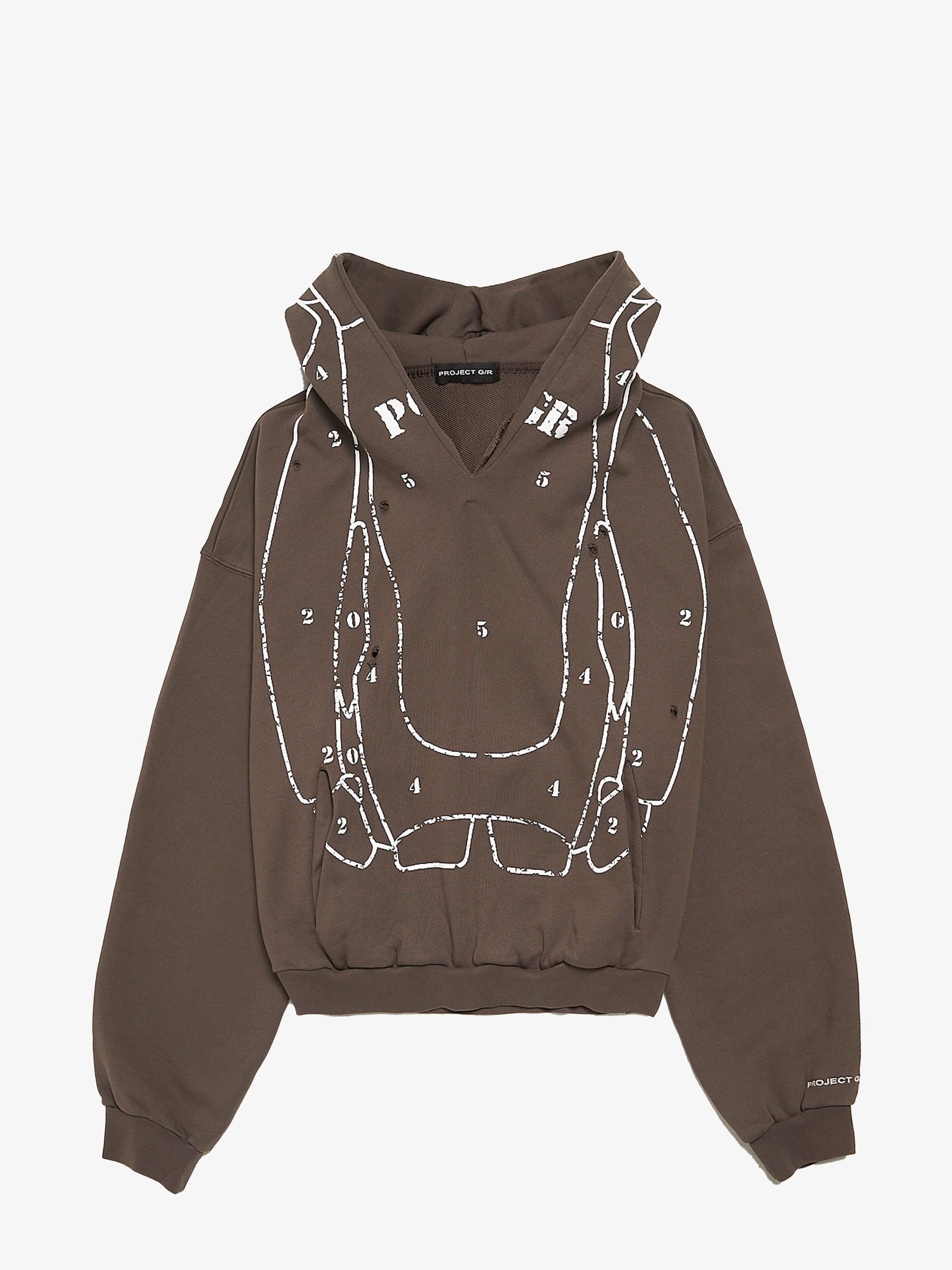 ★関税込★Project G/R★Zygon Hoodi.e★Brown★ project gr ZYGON ZIP HOODIE