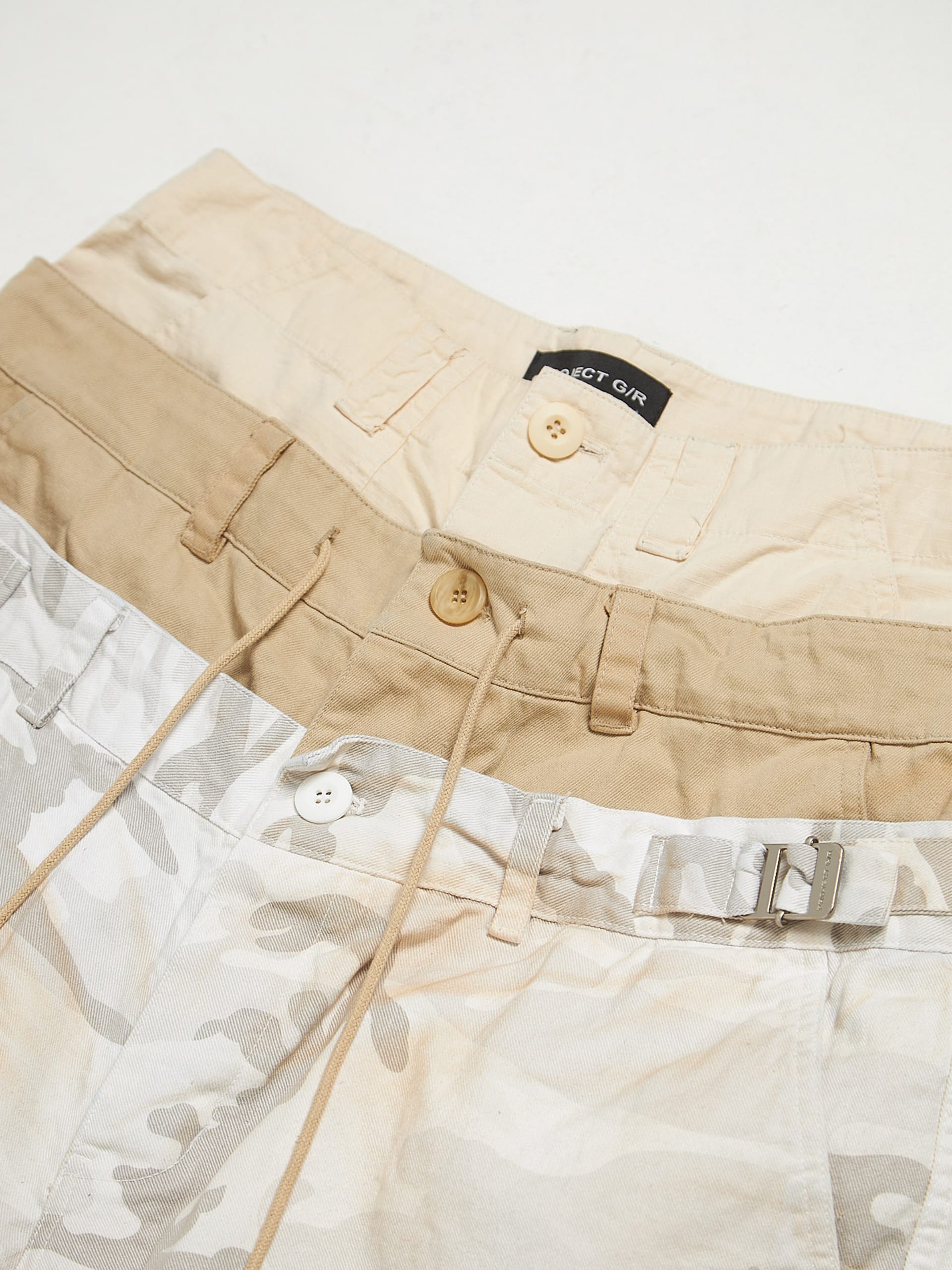 Project GR 3 Layerd Cargo Pants - White Camo Project GR 3 Layerd Cargo Pants - White Camo