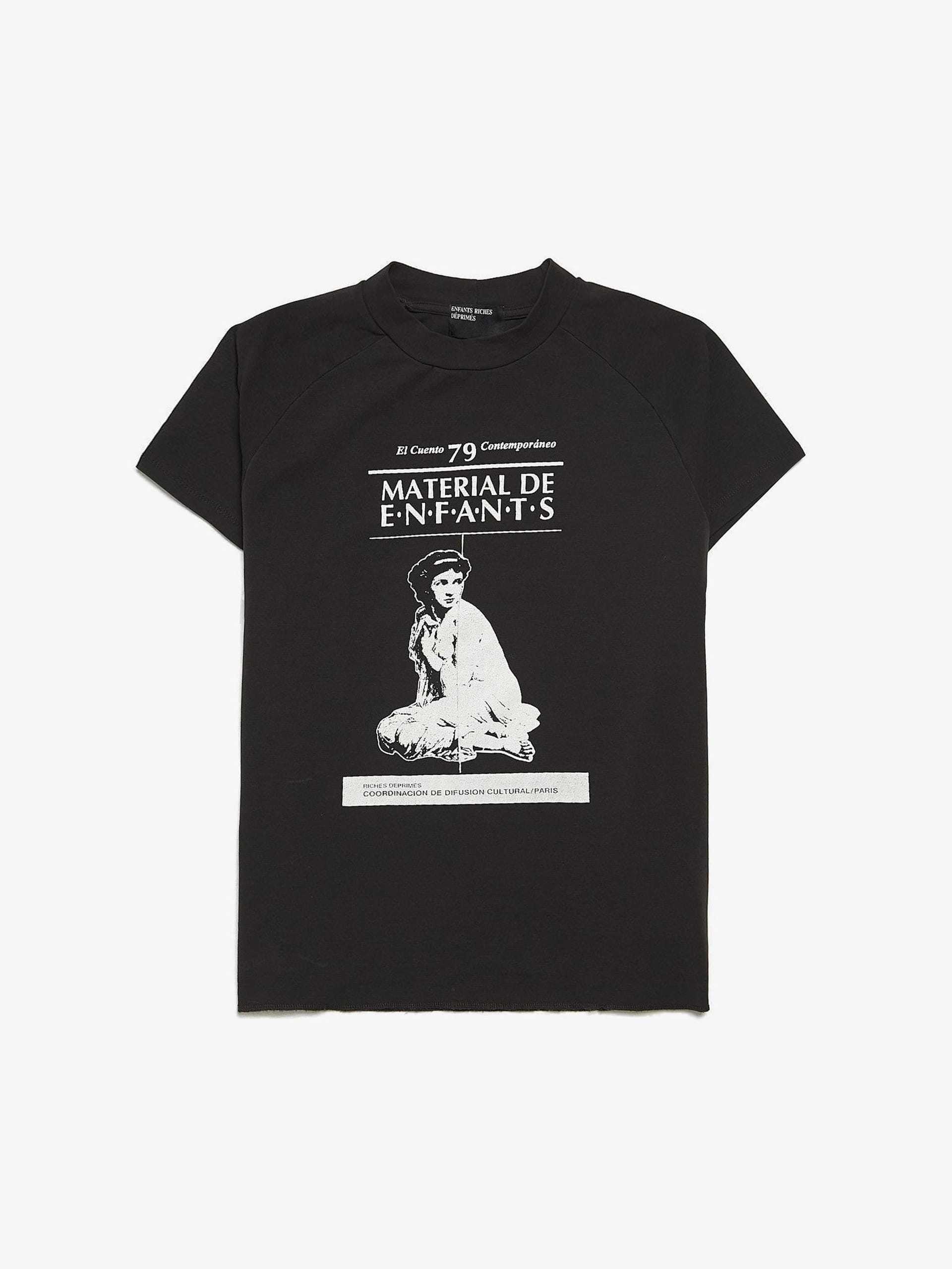 Enfants Riches Deprimes Black Material De Enfants Logo Printed