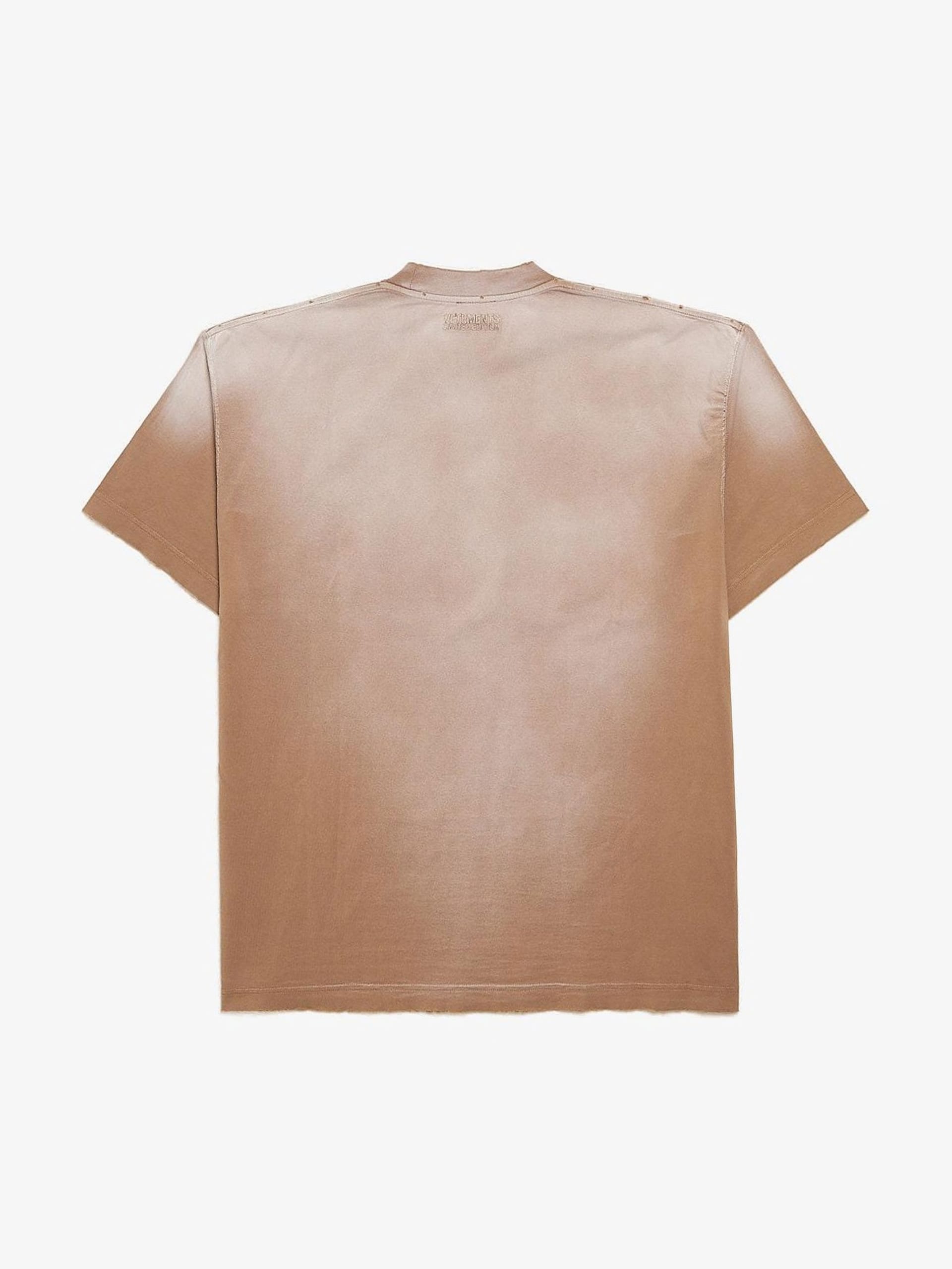 Vetements Brown Made On Earth Logo Printed Cotton T-shirt
