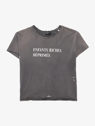 Enfants Riches Deprimes Gray Painted Distressed Classic Logo Soft