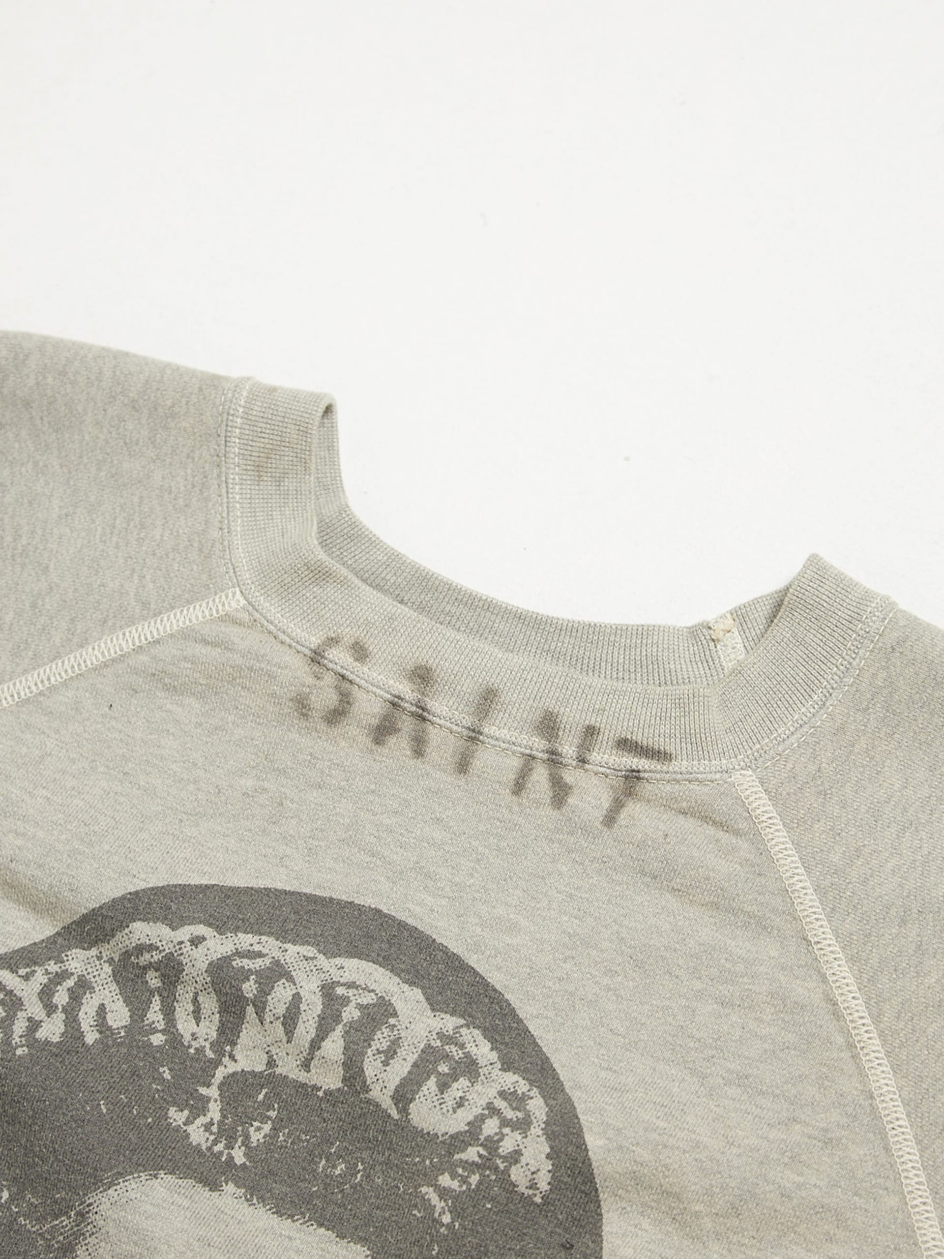 Saint Michael Gray Sex Pistols Logo Printed Dirty Distressed